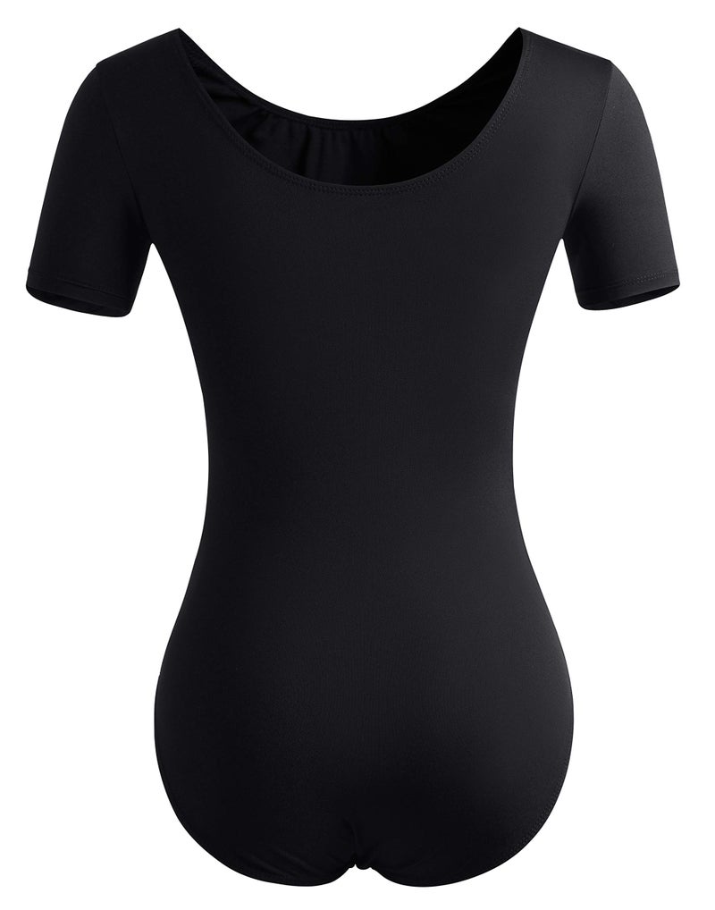 DANSHOW Women Short Sleeve Ballet Leotards for Adult Dance(YW4027-L-06) - Image 1